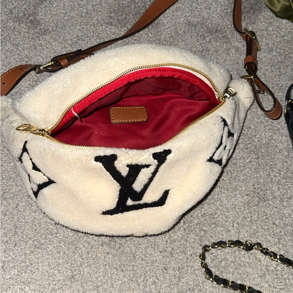 LV monogram ski bum bag
